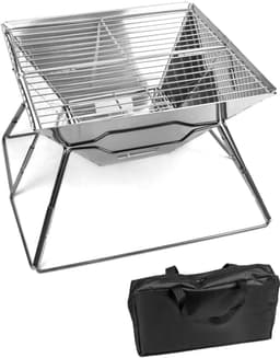 Ibenzoa® Roestvrijstalen opvouwbare vuurschaal voor tuin, camping en buitenactiviteiten — thumbnail 3