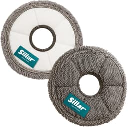 Sillar, set 10 dweilpads, microvezeldoek, geschikt voor Xiaomi S10 S20 X10 X20 L10 L20 X30 X40 X50, vervanging RMP7 / RMP8, herbruikbaar, diameter 13.5cm — thumbnail 2