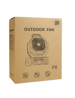 Best Active Mini Ventilator - Oplaadbare Tafelventilator - Stille Mini Fan met Afstandsbediening - Handventilator - Klein, Stil & Geruisloos - 4 Snelheden & Verlichting - 20000 mAh & Powerbank functie - Premium Zwart — thumbnail 5