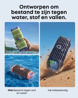 soundcore Boom 3i van Anker - Robuuste outdoorluidspreker - Bluetooth-luidspreker - Waterdicht IP68 - 50W BassUp 2.0-geluid - Bluetooth 5.3 - 16 uur speeltijd - Lichtshow + TWS-stereo - Kajakken - Vissen - Kamperen — thumbnail 4
