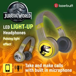 Jurassic World - draadloze kinderkoptelefoon - Dino - led lights - microfoon — thumbnail 2