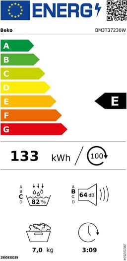 Dryer BEKO BM3T37230W 7 kg — thumbnail 2