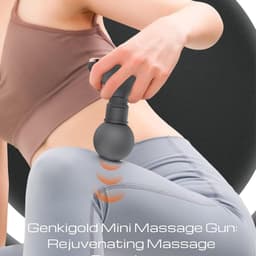 Massage Gun - Draagbaar Zakformaat - 3200 Draaibare - Oplaadbaar via USB - Fitness - Sport En Relax Massage - Krachtig En Draadloos - Voor Spierherstel En Verlichting Van Rugpijn - Zwart — thumbnail 3