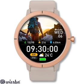 Wiesba Smartwatch Ultra-performance 76 - Sporthorloge met Hartslagmeter - Stappenteller - Sport Horloge met Belfunctie - Smart Watch Saturatiemeter - Smartwatch 1.32inch - 466*466 Resolutie - GPS - Android/iOS - Goud — thumbnail 1