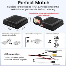 JUNSUN Draadloze CarPlay Android Auto Interface Module NTG 4.5 geschikt voor Mercedes Benz A/B/C/E/CLA/GLA/GLK — thumbnail 4