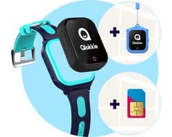 Qlokkie Kiddo GO PLUS - GPS Horloge kind - GPS Tracker kind - Videobellen - Veiligheidsgebied instellen - SOS Alarmfuncties - Smartwatch kinderen - Inclusief simkaart en mobiele app - Blauw