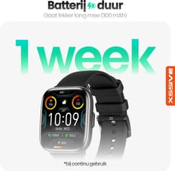 Xssive SW9 Smartwatch Gitzwart - HD AMOLED Display - Hartslagmeter - Bloedzuurstofmeter - Bluetooth 5.3 - Waterdicht IP67 — thumbnail 4
