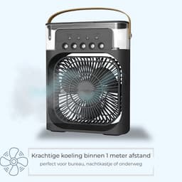 VeltroGoods - luchtkoeler - mistfunctie - plug-in mini ventilator — thumbnail 3