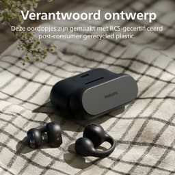 PHILIPS TAQ2000BK/00 Draadloze open-ear oortjes - Oorhaakjes - Open-ear pasvorm - 28 uur afspeeltijd - Bluetooth multipoint - IPX4 - App control - Bediening op de oorhaakjes - Zwart — thumbnail 3