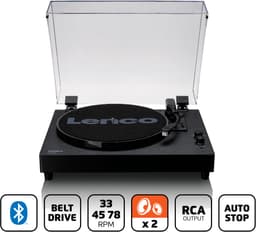 Lenco Platenspeler - Houten Platenspeler met Bluetooth en ingebouwde speakers - LS-60BK - Zwart — thumbnail 5