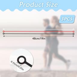 3x Oordopjes Koord 48cm - Sport hooks Oorhaken - Band Geschikt - Oordopjes Connector Koord - Siliconen sport haken - Oordopjes ketting - Siliconen oordopjes koord link koord - Anti Lost Siliconen Strap Voor Draadloze Oordopjes (Geen Oordopjes) — thumbnail 5