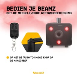 Rookmachine met LED’s - BeamZ S553L - Set met 5 liter vloeistof - Voor Halloween - RGB LED’s - 550W — thumbnail 2