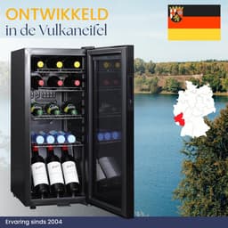 Sommertal koelkast Stille drankkoelkast met led, touchscreen en slot Kleine flessenkoelkast zwart [Energieklasse F] — thumbnail 4