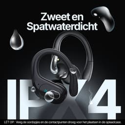 Synyq Active Draadloze Sport Oordopjes - 75 uur Speeltijd - Ruisonderdrukking - Waterbestendigheid - Bluetooth Oordopjes - Sport Oortjes - Oortjes Draadloos - Zwart — thumbnail 4