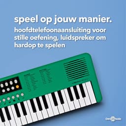 VISIONKEY-1 Mini Elektrisch Keyboard met 37 Toetsen - Draagbaar Toetsenbord Piano voor Kinderen & Beginners - Groen — thumbnail 2