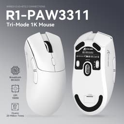 Attack Shark R1 Draadloze Gaming Muis - Lichtgewicht 59g - Bluetooth & 2.4GHz - Oplaadbaar USB-C - 18.000 DPI - Zwart — thumbnail 5