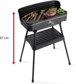 FRITEL barbecue BBQ 2246 - Elektrische bbq / Tafelgrill - Groot Grillopp. 50x25cm - 2200W - Afneembare plaat + Windscherm — thumbnail 2