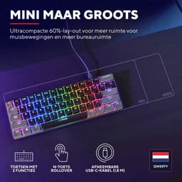 Trust GXT 867 Acira 60% mini mechanisch gaming toetsenbord — thumbnail 2