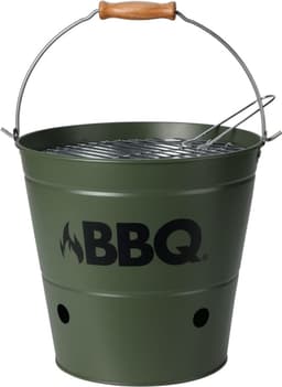 ProGarden Barbecue emmer BBQ 26 cm olijfgroen — thumbnail 1