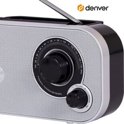 Denver FM Radio Retro - Noodradio / Noodpakket - Werkt op batterij of netstroom - Keukenradio - Draagbare Radio - TR51 - Wit — thumbnail 2