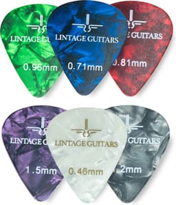 6 PCS Mix - Plectrum voor gitaar - Plectrums - Plektrum - 0.46 t/m 1.50 Plectrum - Celluloid Guitar Picks — thumbnail 2