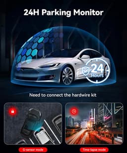 DiverseGoods 4K Dashcam Autocamera met WiFi en GPS Autocamera, Dash CAM 3.18" IPS Scherm, 170° Groothoek, Nachtzicht, Loop Recording, G-sensor, Parkeermonitor, 256GB MAX — thumbnail 4