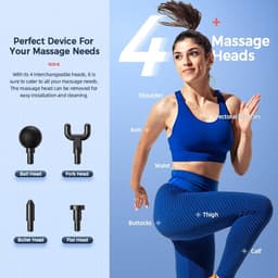 Igoods Massage gun - Massagepistool - Draadloos - Spierherstel en Relax massage - Zwart — thumbnail 3