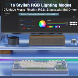 AULA F75 - Draadloze Gaming Toetsenbord - Mechanisch - Gasket - Hot Swap - QWERTY Toetsenborden - Tri mode - 80 Keys - Ceder groen — thumbnail 4