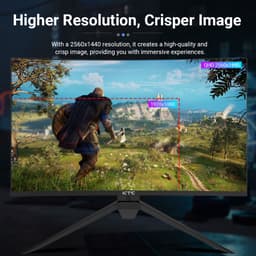 KTC H32S17 32 inch 1500R Curved Gaming Monitor 2560x1440 QHD 180Hz 16:9 ELED 99% sRGB HDR10 1ms MPRT Response Time Low-blue Compatible with FreeSync and G-SYNC USB HDMI2.0 2xDP1.4 Audio Out Flexible Adjustment with Sturdy Tripod VESA Mount Displayer — thumbnail 5