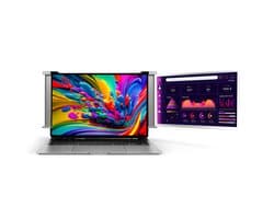 Govati Portable Monitor - 14.1 inch - Full HD 1080 P - Extra Scherm Laptop - Draagbaar Monitor - Plug & Play - Grijs - Blauwe Licht