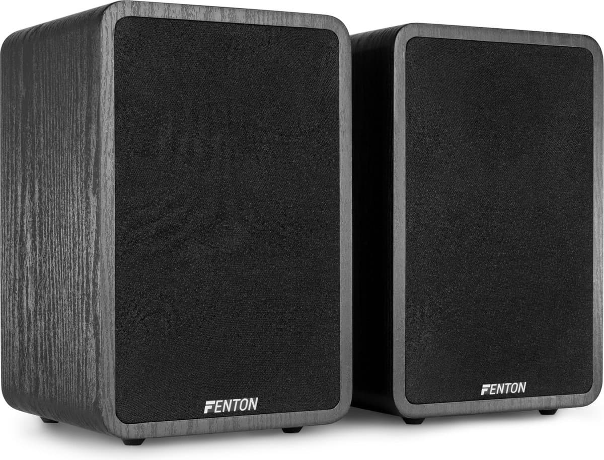 Boekenplank speakers - Fenton SHFB65 - Zwarte hifi speakers 6,5'' - 200W - 2-weg — afbeelding 1