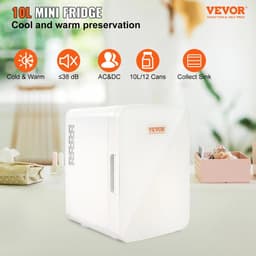 Bolmans - Mini Koelkast - Minibar - Minikoelkasten - Camping Koelkast - Koel- en Verwarmingsfunctie - 9V - 220V - Voor Kantoor, Kamer en Slaapzaal - Wit — thumbnail 2