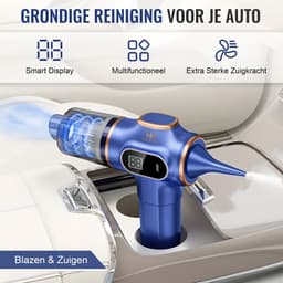 Ferodelli Kruimeldief - Handstofzuiger - Snoerloos - Auto Stofzuiger - Caravan - Car Vacuum Cleaner - Best Verkocht - Draadloos - Blauw — thumbnail 3