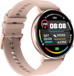 Belesy® Eighteen - Smartwatch Dames - Smartwatch Heren - Horloge - Full Circle - Super mooi scherm - 18 Wijzerplaten - Stappenteller - Bloeddruk - Mutli sport - Milanees - Staal - Goud - Moederdag — thumbnail 2