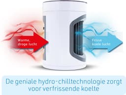 Livington SmartChill wit - portabler Air-Cooler - Water-Verkoeling - Luchtkoeler - 3 snelheden - voor 12 uur koeleffect — thumbnail 4