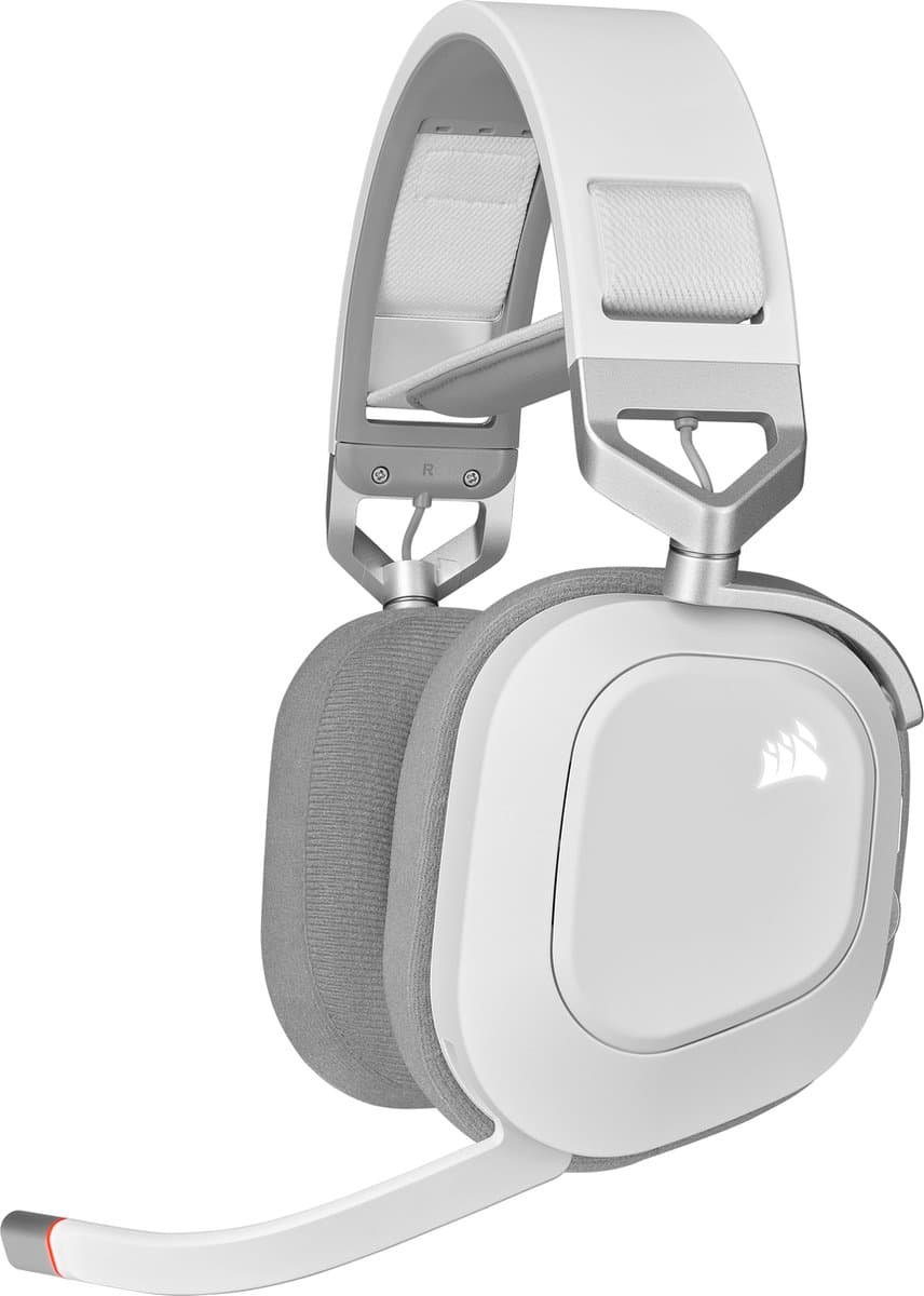 Corsair HS80 RGB Draadloze Gaming Headset - PS4, PS5 & PC - Wit — afbeelding 1