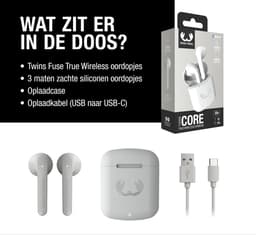 Fresh 'n Rebel Twins Core - Draadloze Bluetooth Oordopjes - Oortjes met 30 uur speelduur - Ice Grey — thumbnail 4