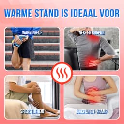 Massage Gun Professioneel - Mini Massage Apparaat - Massage Pistool Hot & Cold - Incl. 4 Opzetstukken - 13,2 x 14,5 x 4,8 cm - Zwart - Silvergear — thumbnail 4