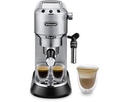 Compacte Espressomachine 15 Bar – Metalen Behuizing – Handmatige Melkopschuimer – Thermoblock – 1,1 L – Espresso Cappuccino & Latte