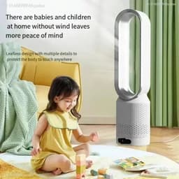 6Seven - Ventilator bladeless - Luchtbevochtiger - Luchtverschoner - Met LED - 90 graden dekking - 8 Versnellingen — thumbnail 2
