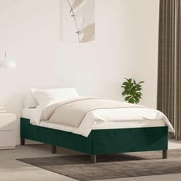 Bedframe, fluwelen gestoffeerd bed 90x200 cm, donkergroen — thumbnail 1