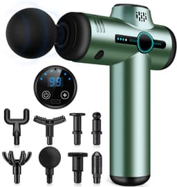 AQXONG Mini-spiermassagegeweer, ultrastil massagegeweer, 99 snelheden, 8 koppen, LCD-scherm, draagbare elektrische - ShopVlot — thumbnail 1