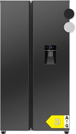 Bomann SBS 7367 - Amerikaanse Koelkast - Side-by-Side - 439 Liter - Total No Frost – Waterdispenser - Dark Inox Look — thumbnail 1