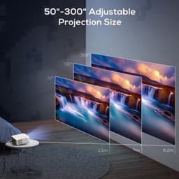 Beamer Full HD 1080p WiFi 6 Bluetooth - 20000 Lumen 1920 x 1080 Resolutie - LCD LED - Outdoor En Thuisbioscoop — thumbnail 4