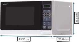 Magnetron 800 W, 20 liter - 11 vermogensniveaus en ontdooifunctie — thumbnail 2