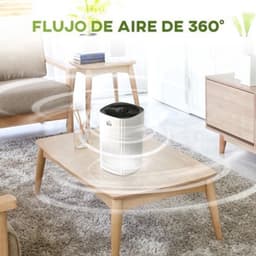 Luchtreiniger - Air cleaner - Airpurifier - Air purifier met HEPA CADR Filter - 225m ³/u tot 24 m² - LED-display - ABS en PP - ≤ 60dB - 25W - Wit — thumbnail 3