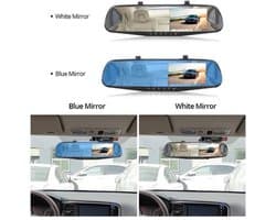 Dashcam voor Auto - Dashcam 4.3 Inch - Full HD 1080P Auto Rij Recorder - Achteruitkijkspiegel DVR - Nachtzicht & Bewegingsdetectie - Zonder Geheugenkaart - Zwart