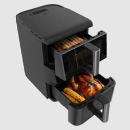 Cecotec 2000 W 10 L Airfryer – Cecofry DuoLevel 10000 DuoSize Window, Digitale Airfryer zonder olie met gestapelde dubbele manden (3,5 L & 6,5 L), 10 voorinstellingen, touchpaneel — thumbnail 1