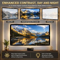 Beamer Scherm 100 Inch, 16:9 4K HD Opvouwbaar Kreukvrij — thumbnail 4