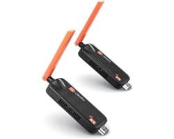 Draadloze HDMI Zender En Ontvanger - 4K Ingang Naar 1080P Full HD Uitgang - HDMI Aansluiting - Zwart - Voor Presentaties En Trainingen